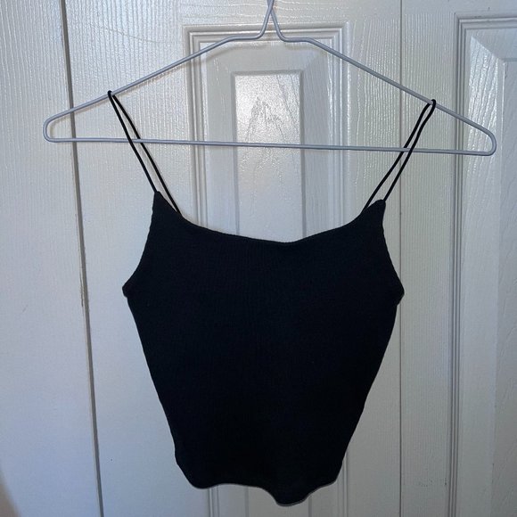 Garage Cropped Ribbed Tank Top